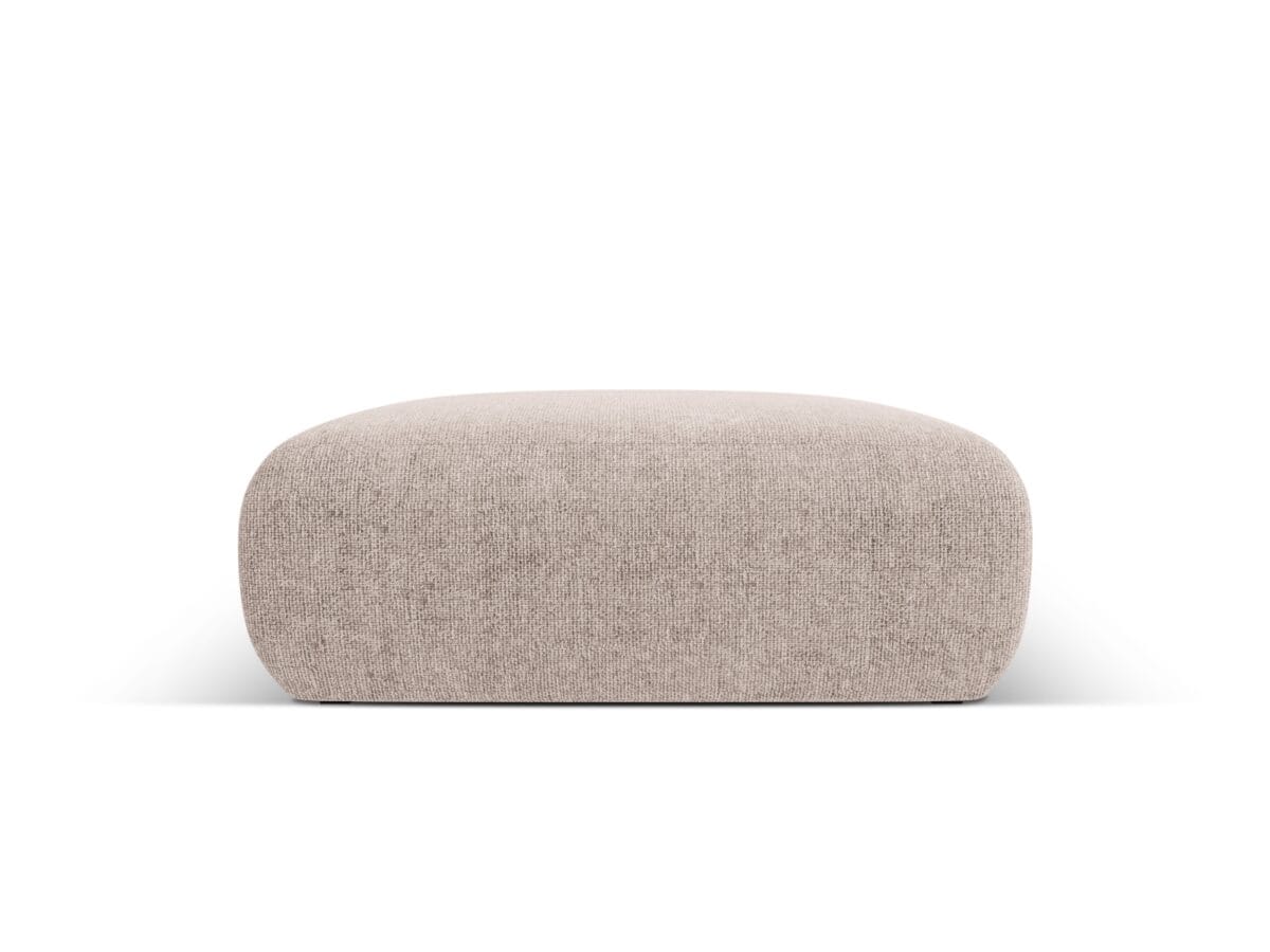 Polsterhocker Nolio 2-Sitzer aus Chenille-Stoff, beige