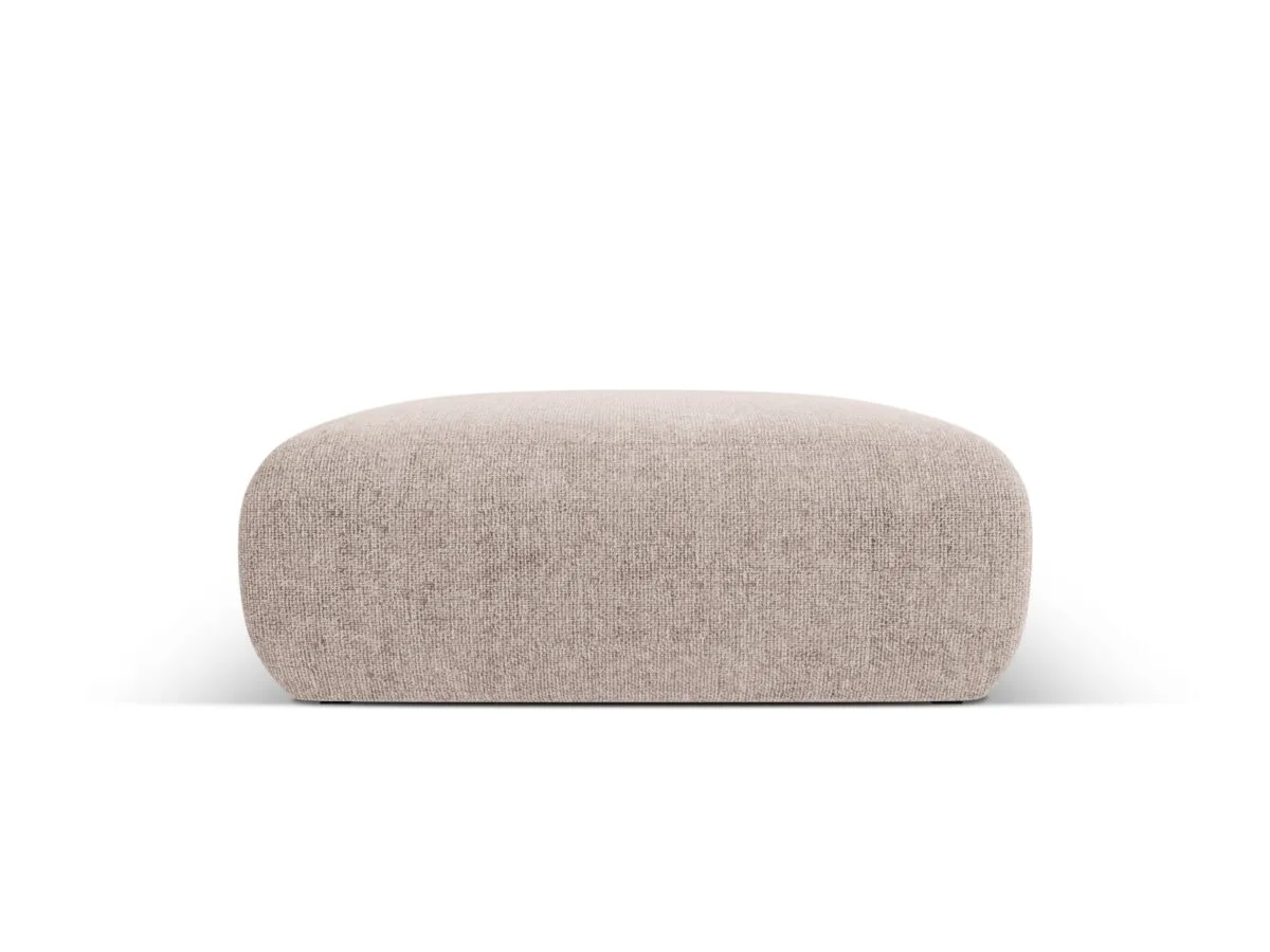 Polsterhocker Nolio 2-Sitzer aus Chenille-Stoff, beige