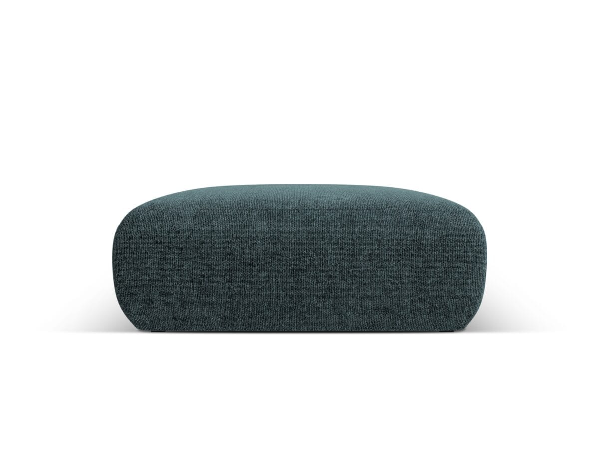 Polsterhocker Nolio 2-Sitzer aus Chenille-Stoff, petrol