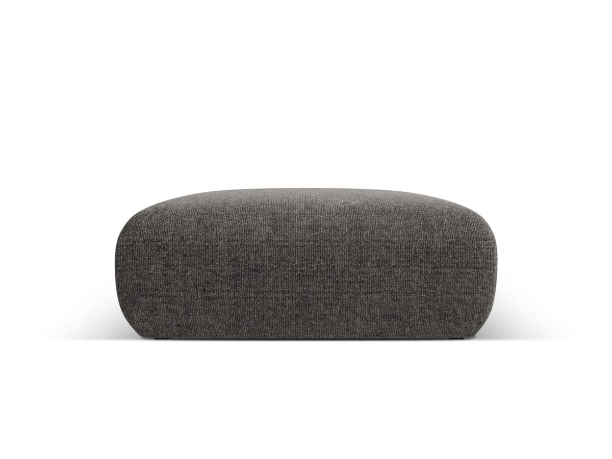 Polsterhocker Nolio 2-Sitzer aus Chenille-Stoff, grau