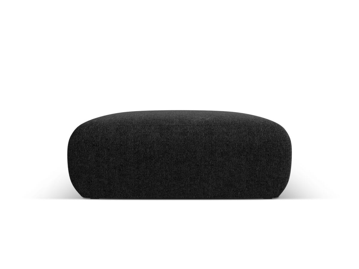 Polsterhocker Nolio 2-Sitzer aus Chenille-Stoff, schwarz