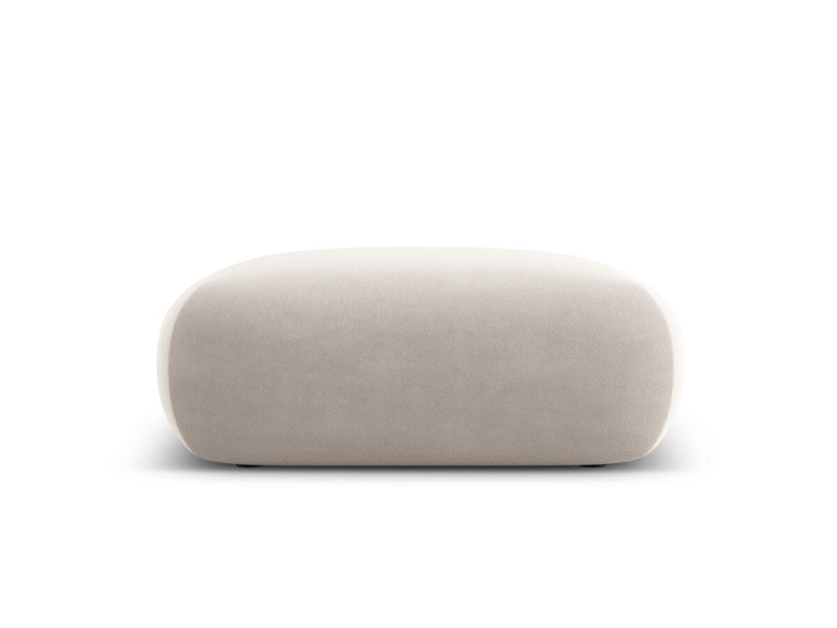 Polsterhocker Nolio 2-Sitzer aus Samt, hellbeige