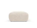 Polsterhocker Nolio 1-Sitzer aus Chenille-Stoff, hellbeige