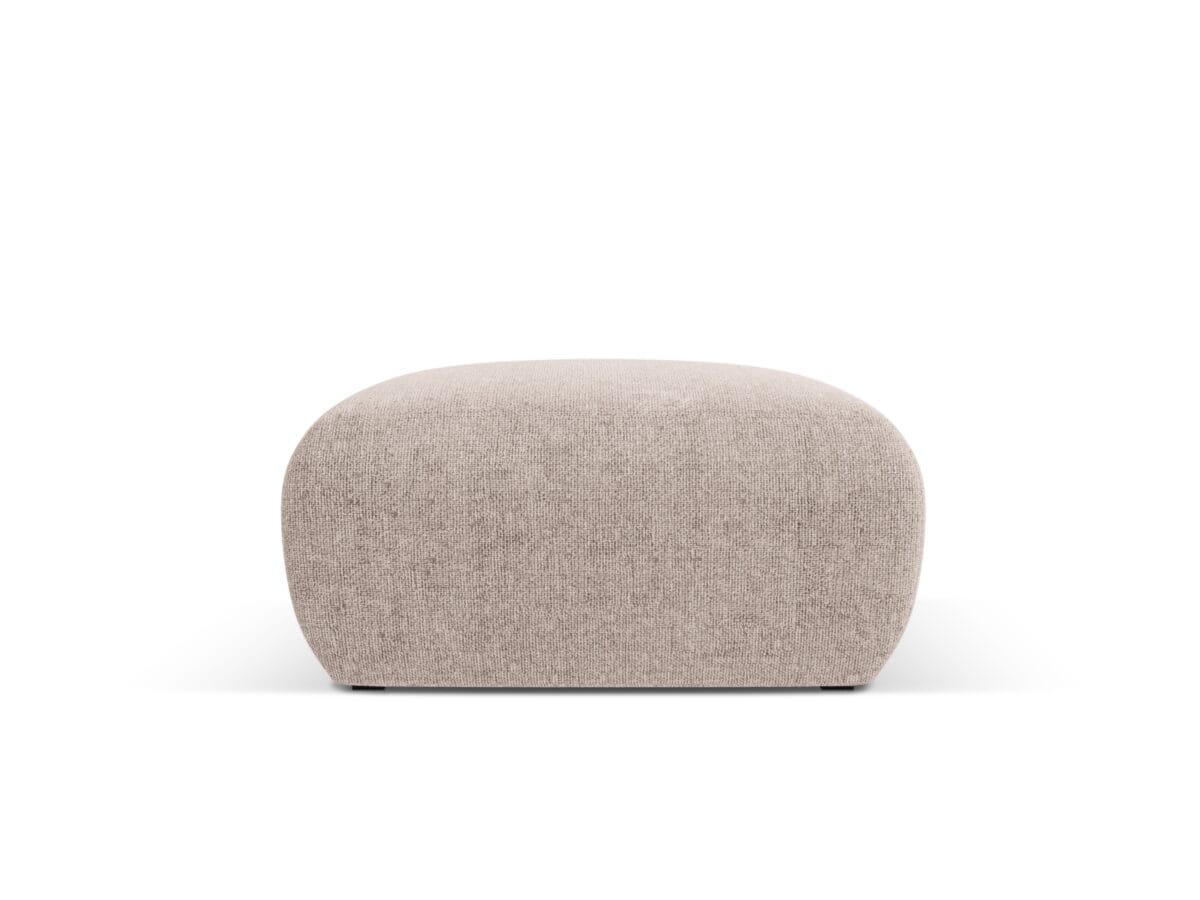 Polsterhocker Nolio 1-Sitzer aus Chenille-Stoff, beige