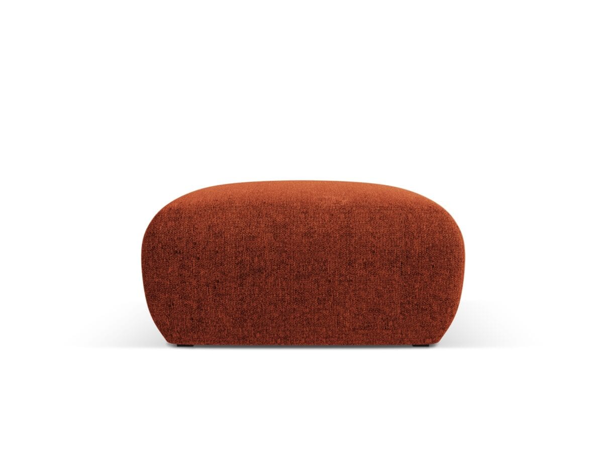 Polsterhocker Nolio 1-Sitzer aus Chenille-Stoff, terrakotta