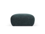 Polsterhocker Nolio 1-Sitzer aus Chenille-Stoff, petrol
