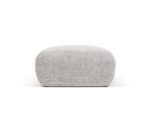 Polsterhocker Nolio 1-Sitzer aus Chenille-Stoff, hellgrau