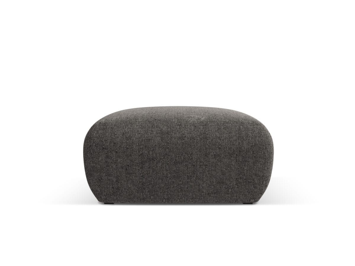 Polsterhocker Nolio 1-Sitzer aus Chenille-Stoff, grau