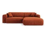 Ecksofa Nolio 4-Sitzer rechtsseitig, 235 cm, aus Chenille-Stoff, terrakotta, ohne Schlaffunktion