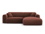Ecksofa Nolio 4-Sitzer rechtsseitig, 235 cm, aus Samt, cuoio, ohne Schlaffunktion