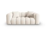 Sofa Halley 2-Sitzer aus Samt, hellbeige, Windsor & Co