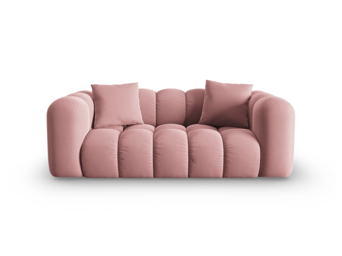 Sofa Halley 2-Sitzer aus Samt, rosa, Windsor & Co