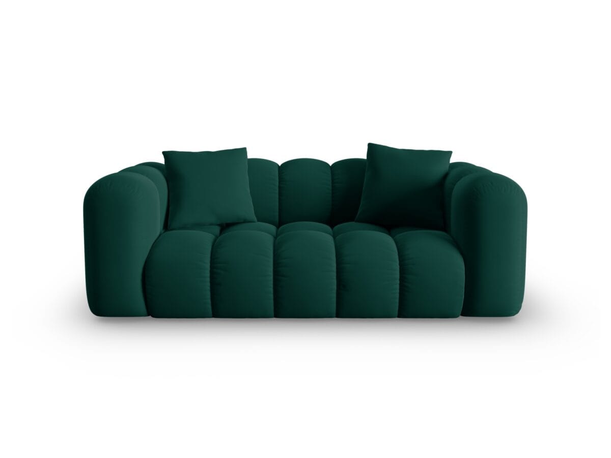 Sofa Halley 2-Sitzer aus Samt, flaschengrün, Windsor & Co