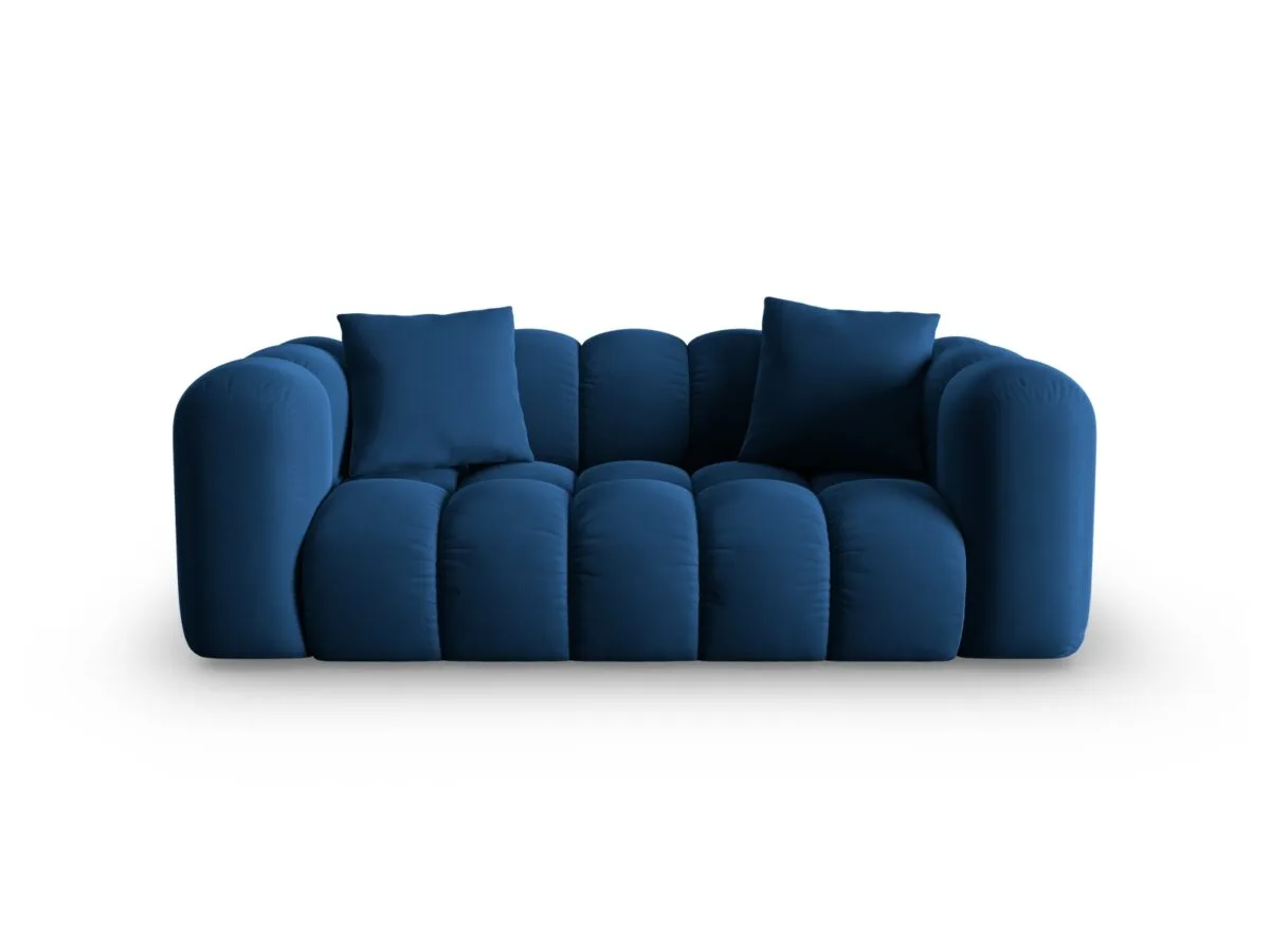 Sofa Halley 2-Sitzer aus Samt, königsblau, Windsor & Co