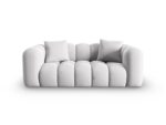 Sofa Halley 2-Sitzer aus Samt, silber, Windsor & Co