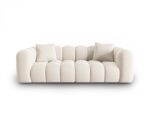 Sofa Halley 3-Sitzer aus Samt, hellbeige, Windsor & Co