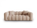 Sofa Halley 3-Sitzer aus Samt, beige, Windsor & Co