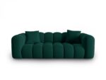 Sofa Halley 3-Sitzer aus Samt, flaschengrün, Windsor & Co