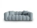 Sofa Halley 3-Sitzer aus Samt, hellblau, Windsor & Co