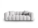Sofa Halley 3-Sitzer aus Samt, silber, Windsor & Co