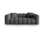 Sofa Halley 3-Sitzer aus Samt, grau, Windsor & Co