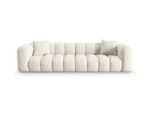 Sofa Halley 4-Sitzer aus Samt, hellbeige, Windsor & Co