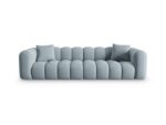 Sofa Halley 4-Sitzer aus Samt, hellblau, Windsor & Co