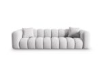 Sofa Halley 4-Sitzer aus Samt, silber, Windsor & Co
