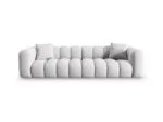 Sofa Halley 4-Sitzer aus Samt, silber, Windsor & Co